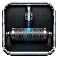 Manual Cleaning metallic anilox icon