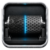 Dried Ink and Resin metallic anilox icon
