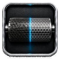 Inspect, Document and Return metallic anilox icon